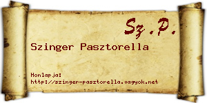 Szinger Pasztorella névjegykártya